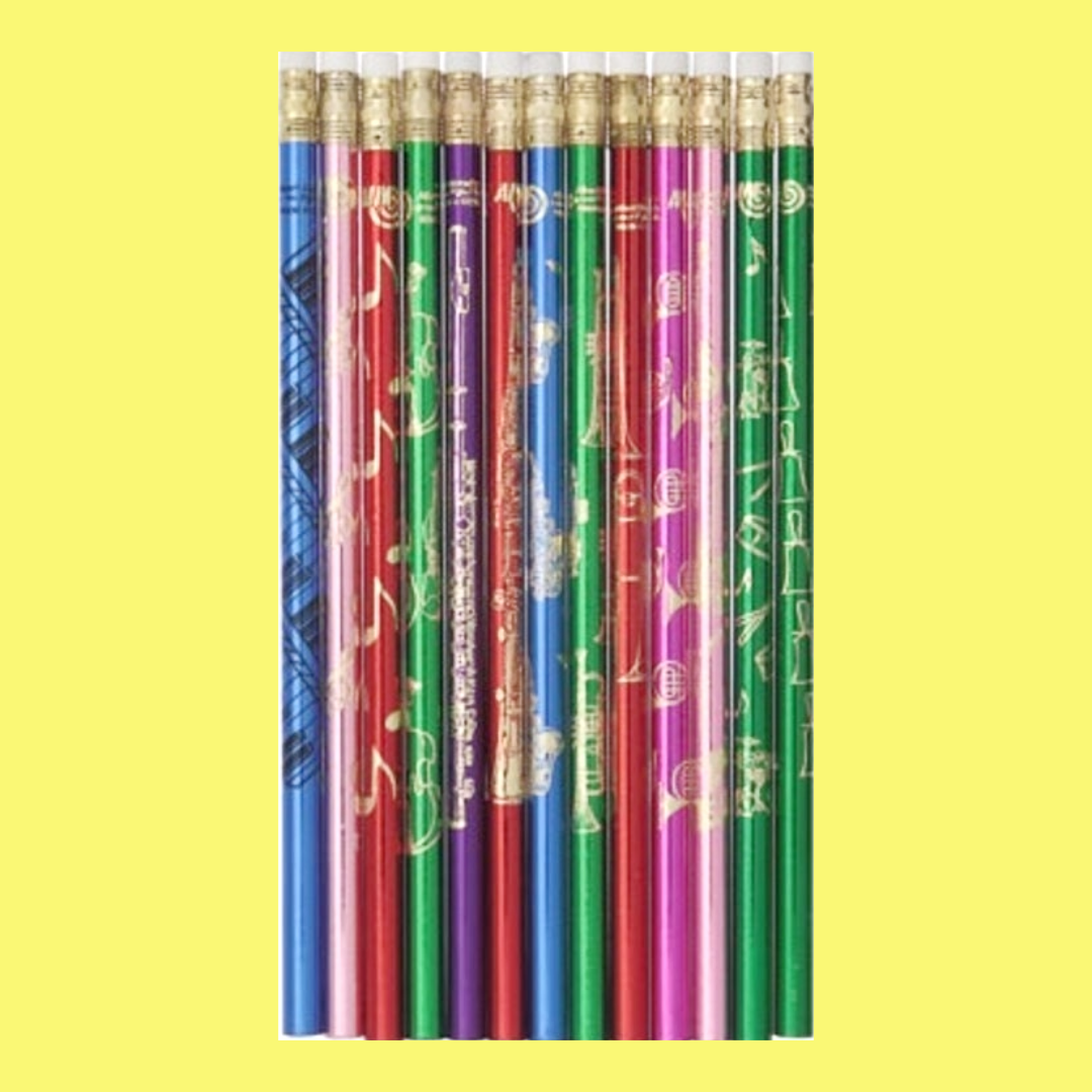 Colourful Pencil with Eraser - Trumpet Design