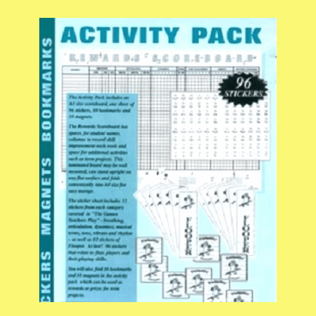 Activity Pack Flute  - Scoreboard, Stickers, Bookmarks & Magnets