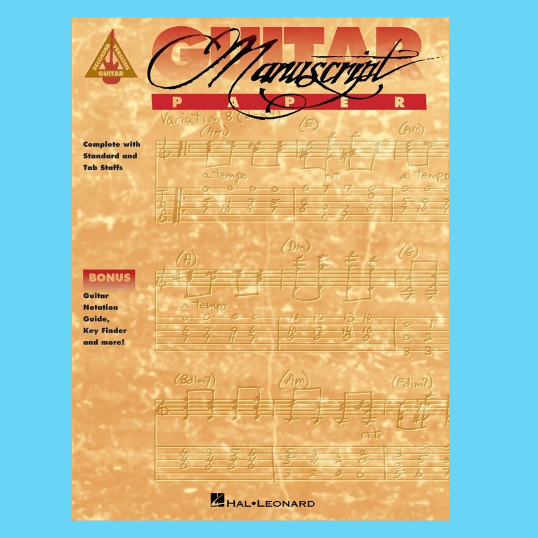 Recorded Versions Guitar Tab & Standard Notation Manuscript Book (64 pages)