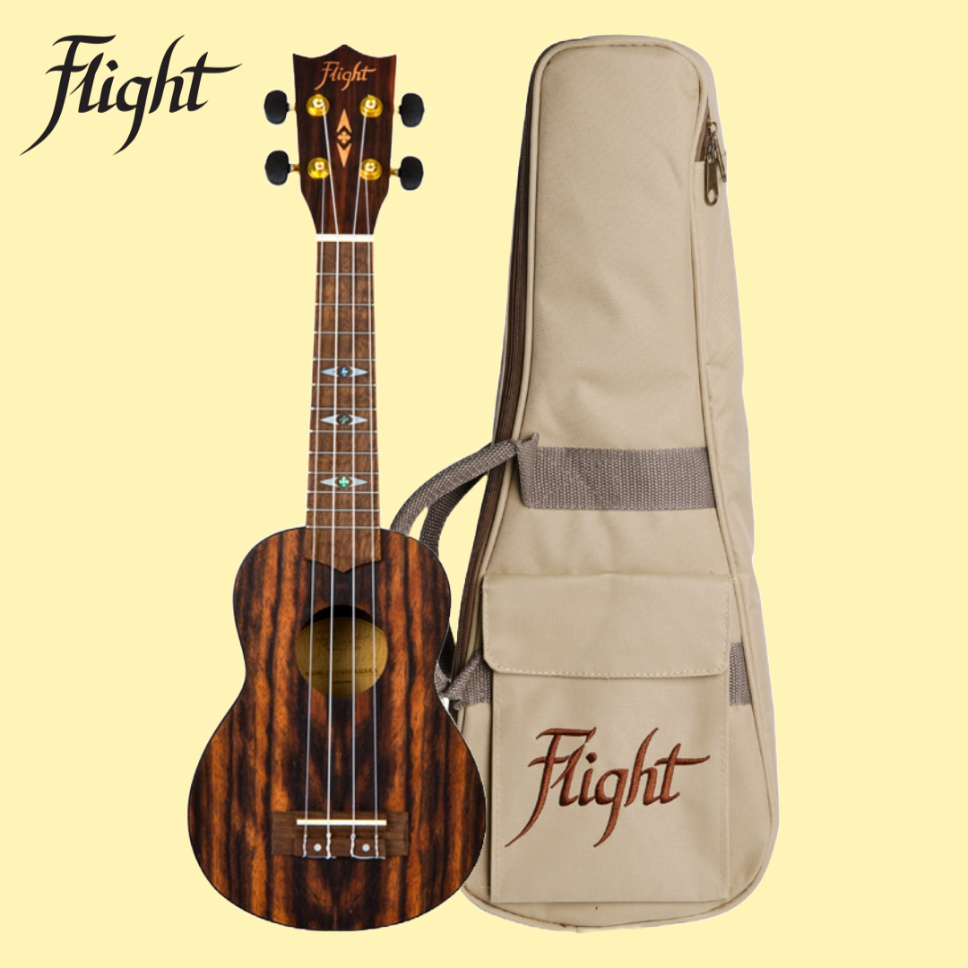 Flight DUS460 Soprano Ukulele Amara with Padded Gig Bag