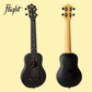 Flight TUSL35 Black Travel Concert Scale Soprano Ukulele with Gig Bag