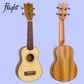 Flight DUS320 Soprano Ukulele Spruce/Zebrawood with Padded Gig Bag