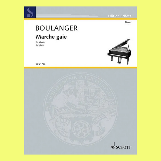 Lili Boulanger - Marche Gaie Arranged For Piano Book