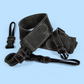 Franklin 2.5" Banjo Black Glove Leather with Suede End Strap