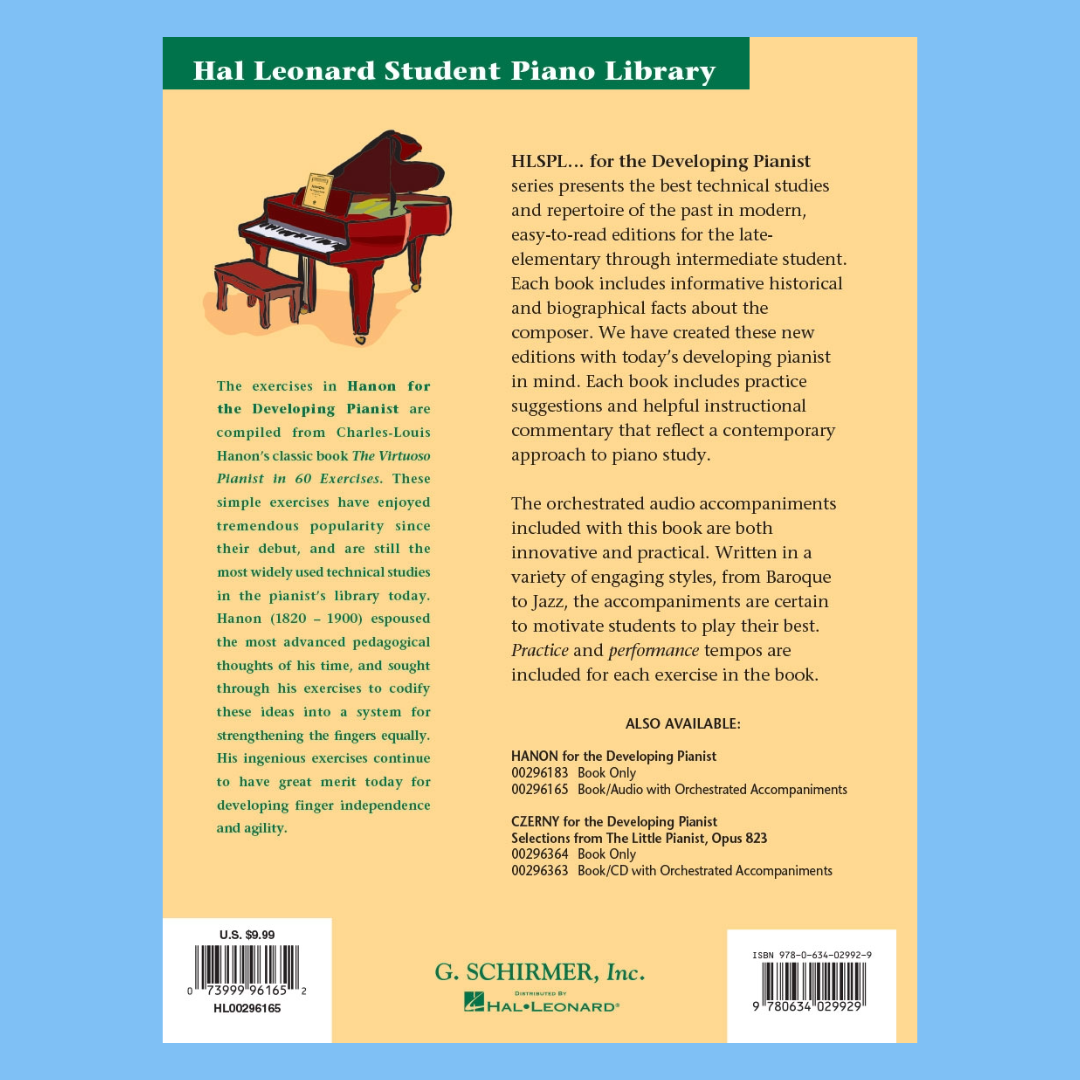 Hal Leonard Student Piano Library - Hanon For The Developing Pianist Book (Book/Ola)