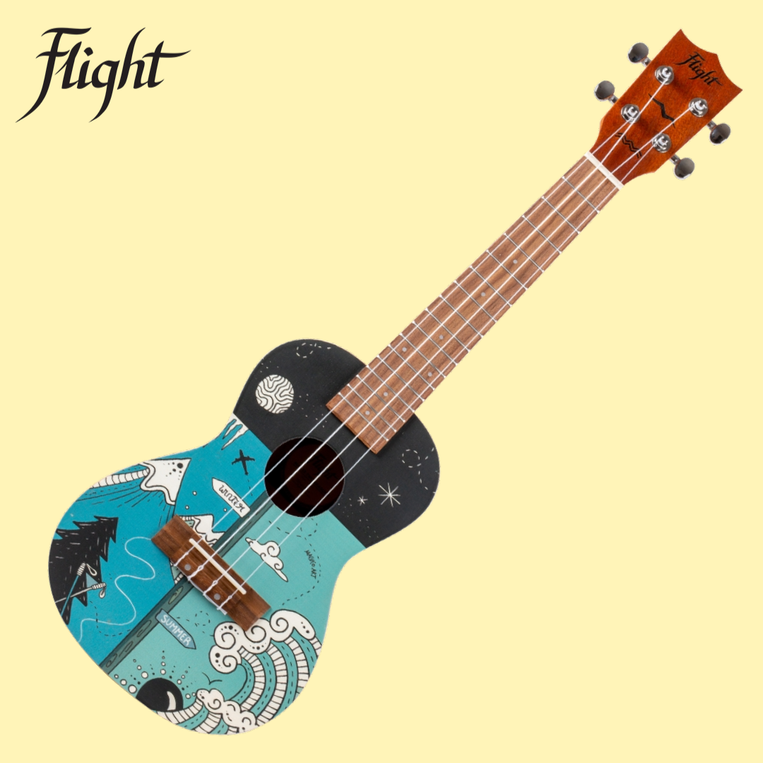 Flight AUC33 Two Season Concert Ukulele with Padded Gig Bag