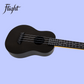 Flight TUC-35 Black Travel Concert Ukulele with Travel Bag