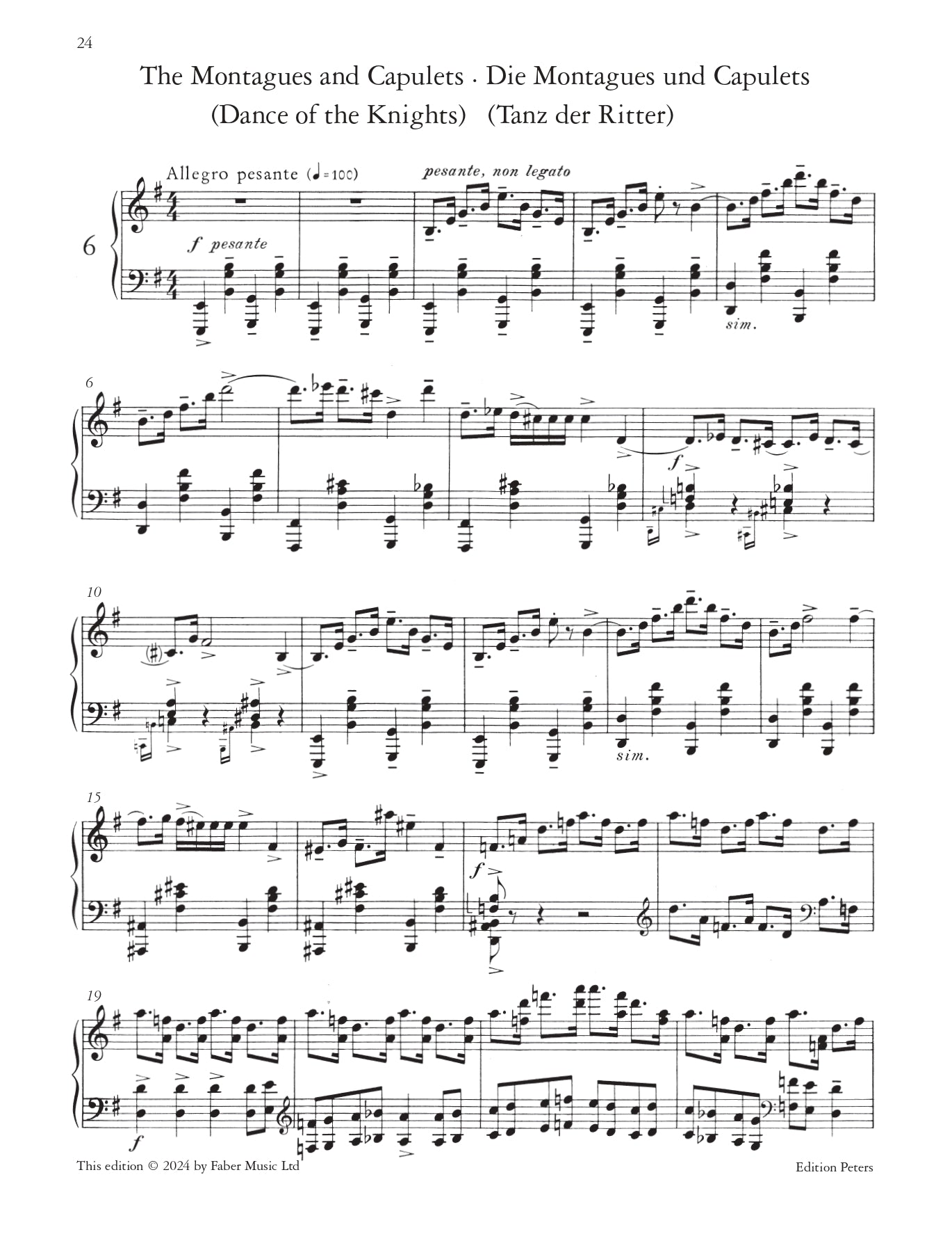 Prokofiev's Romeo and Juliet: Ten Piano Pieces Op. 75 Piano Book