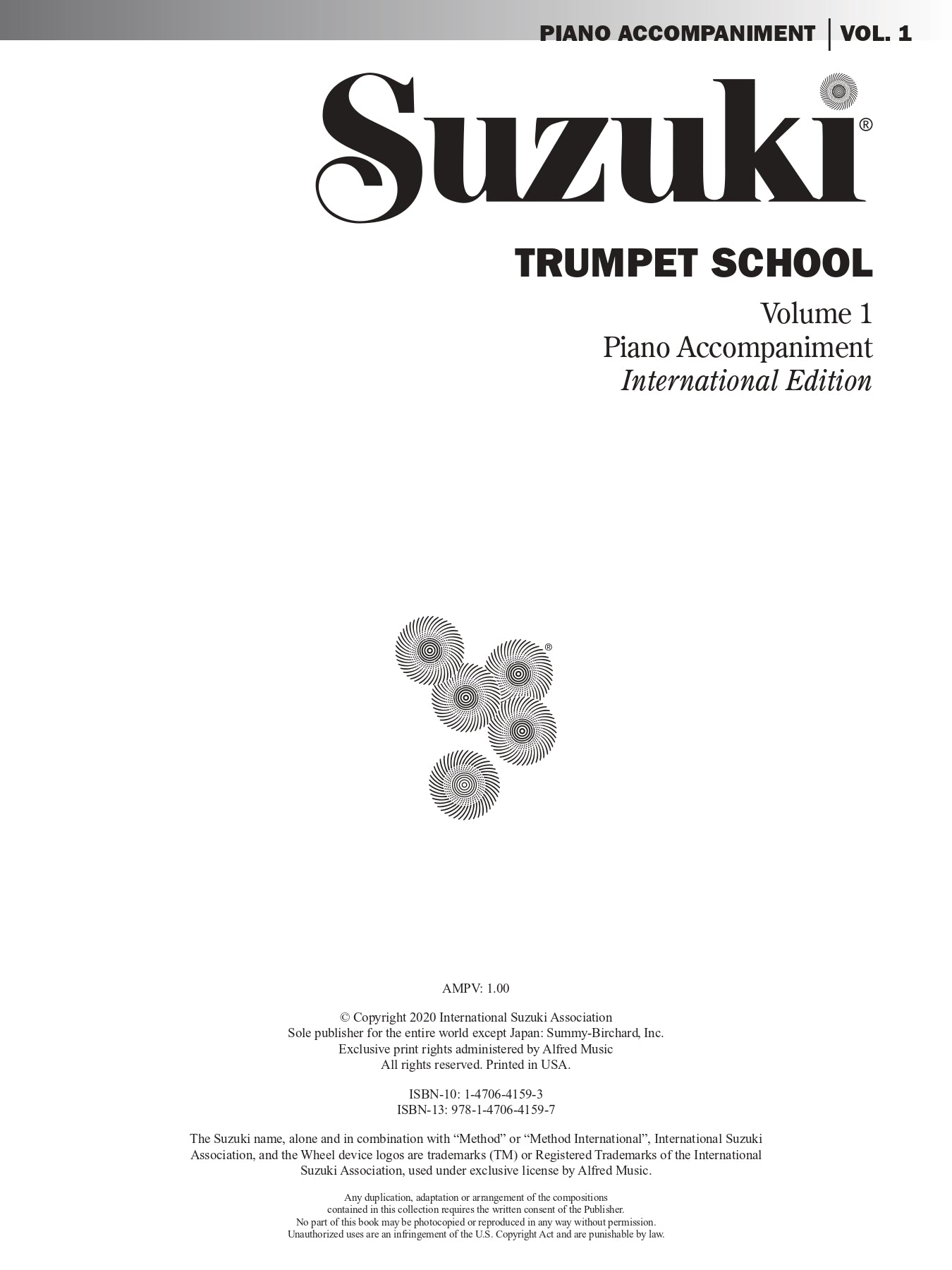 Suzuki Trumpet School Vol 1 Piano Accompaniment