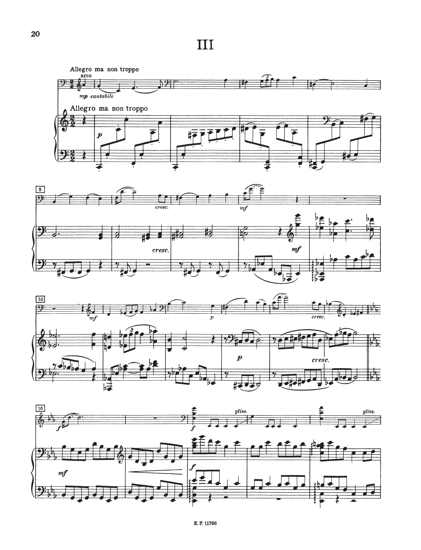 Prokofieff - Sonata C Op 119 for Cello with Piano Accompaniment