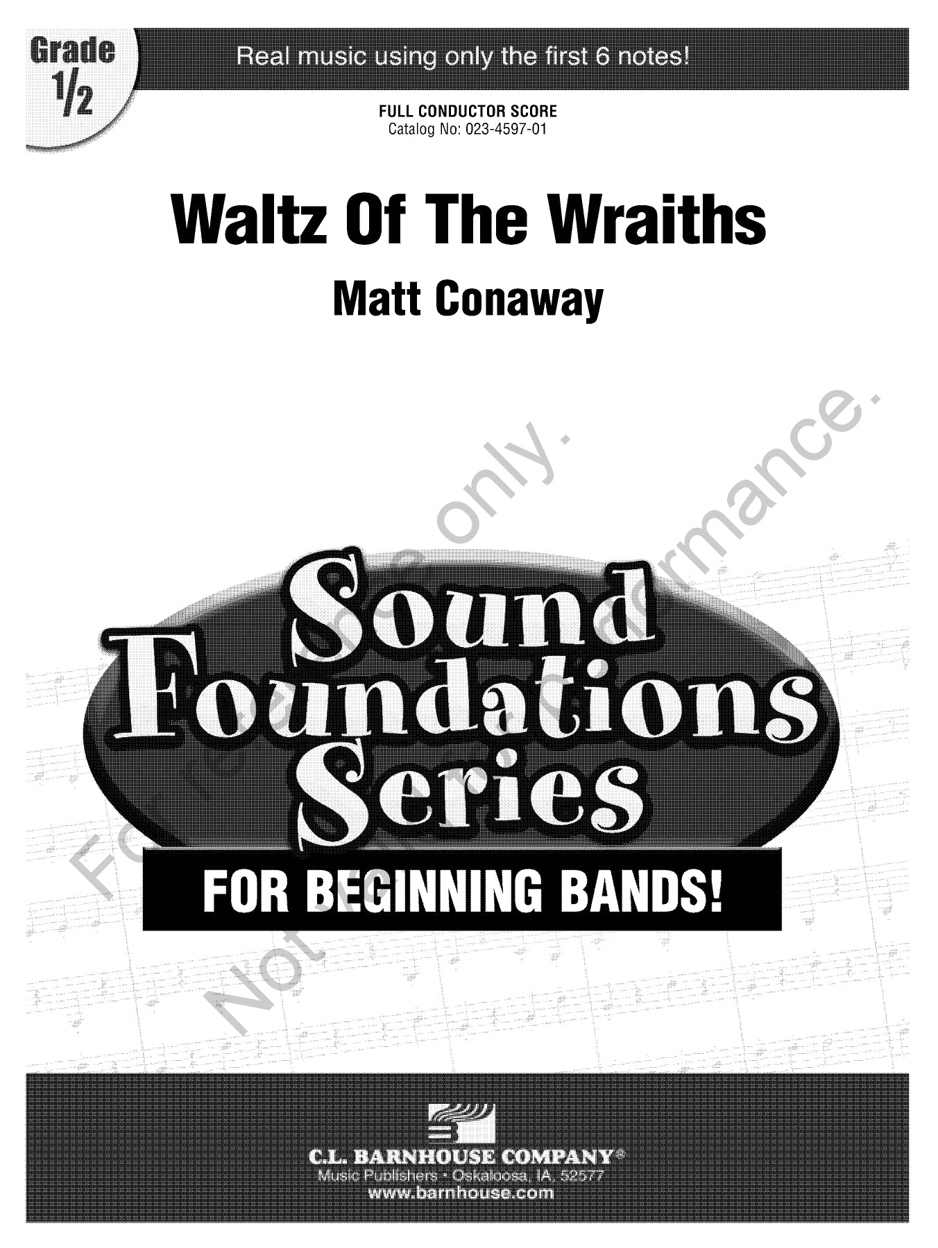 Waltz Of The Wraiths Concert Band Level .05 Score/Parts