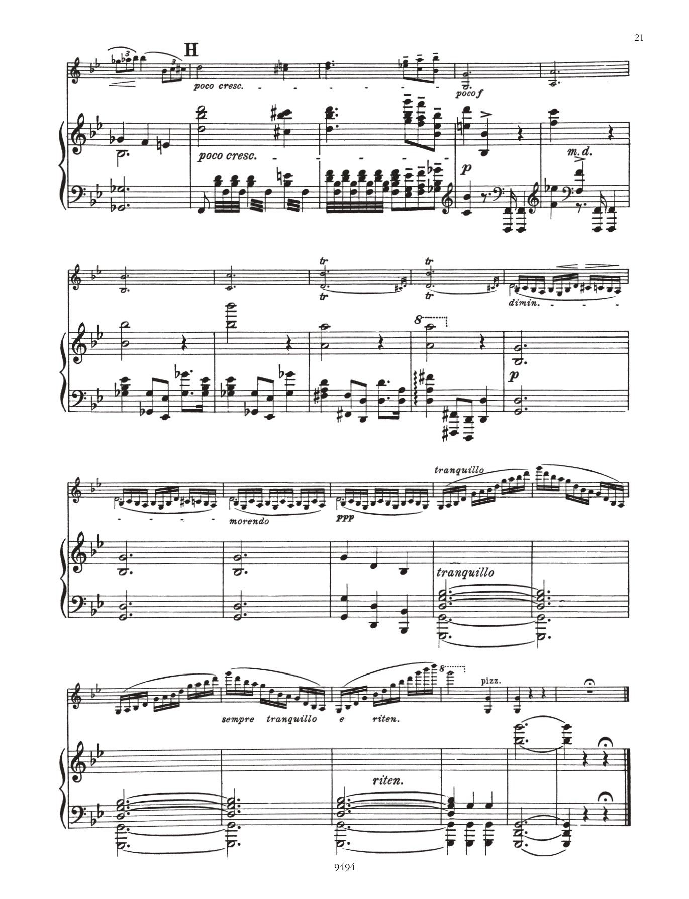 3 Romantic Pieces For Violin and Piano Book