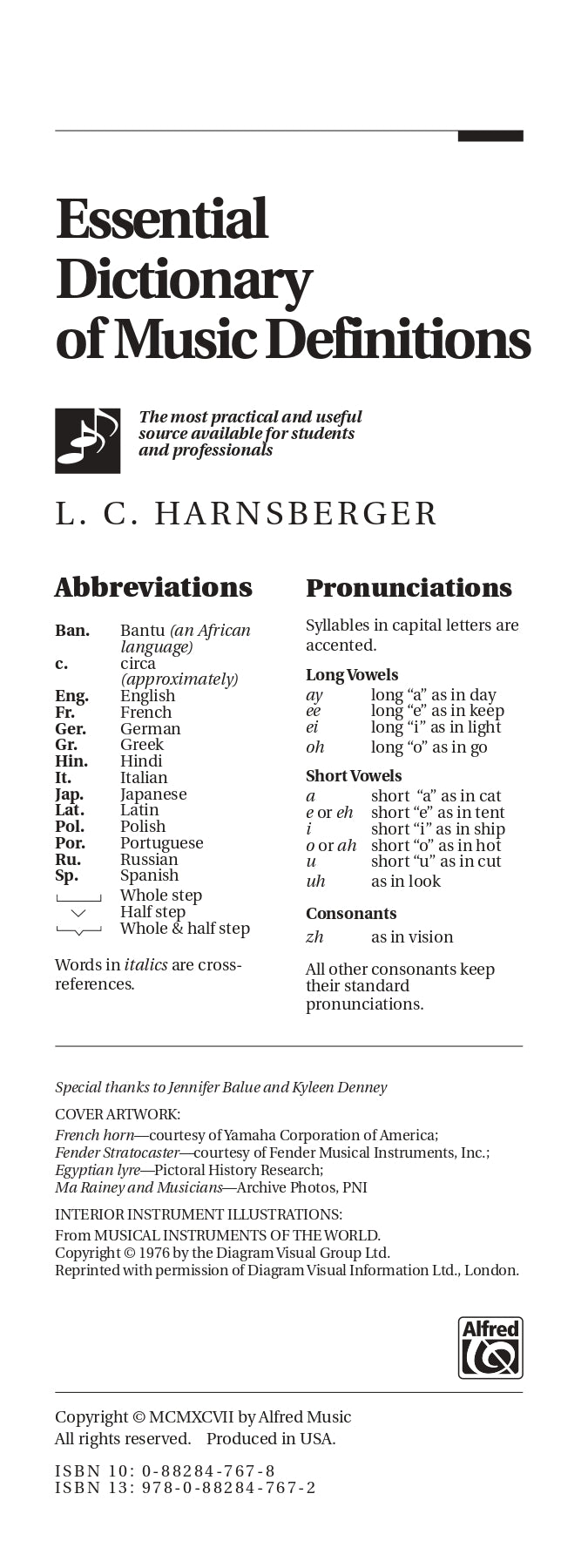 Essential Dictionary Of Music Definitions Book