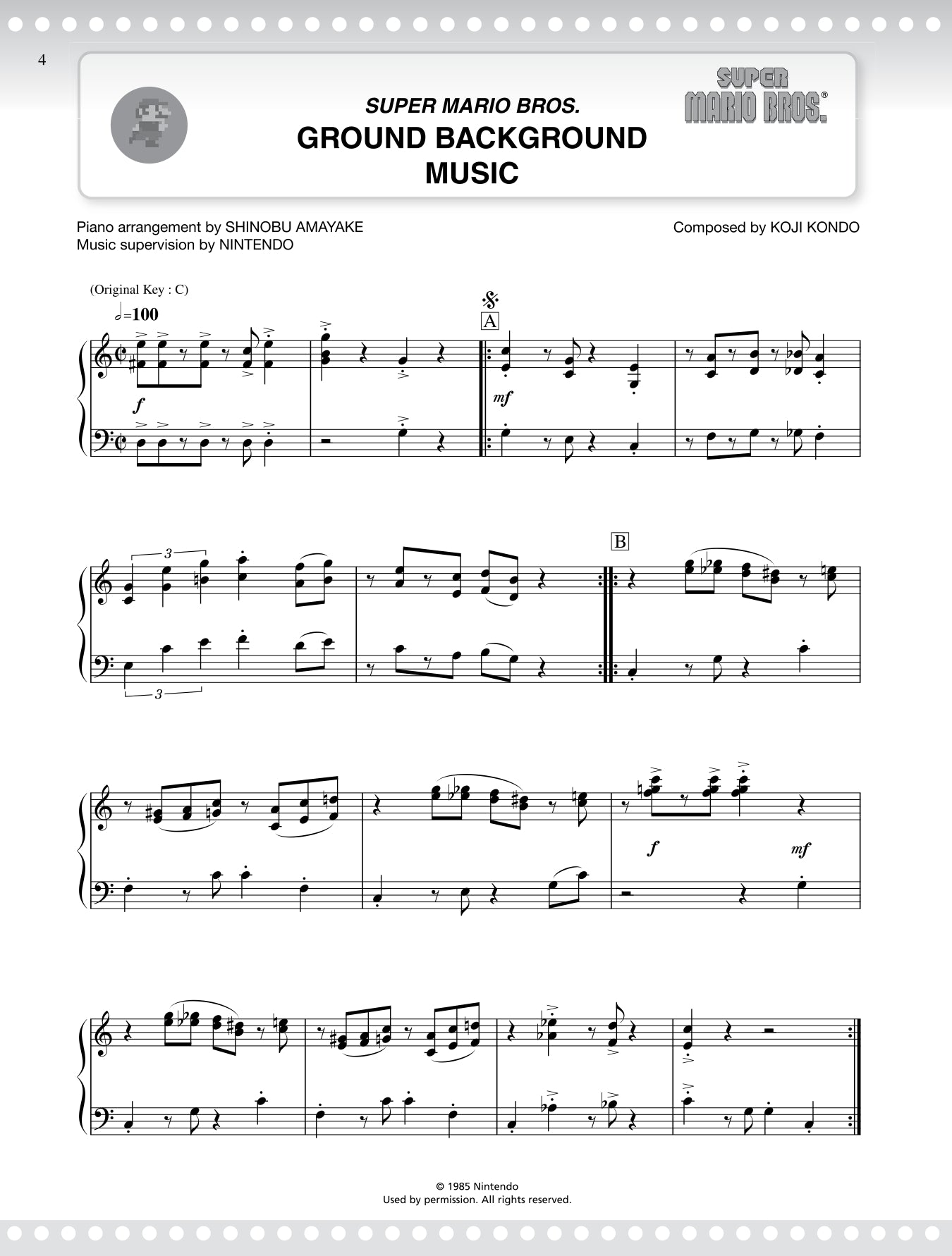 Super Mario Series For Piano Book