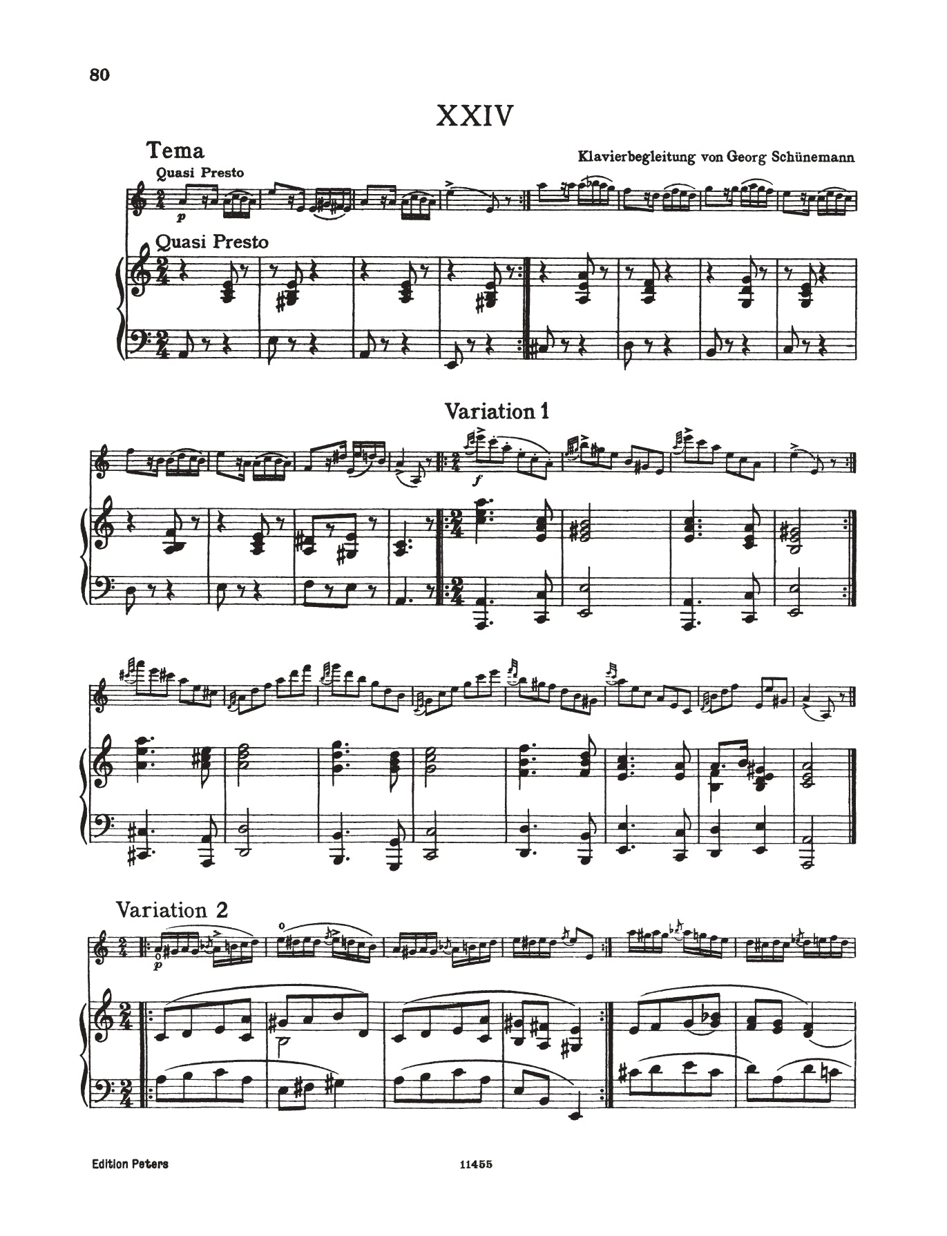 Paganini - 24 Caprices Volume 2 For Violin with Piano Accompaniment Book