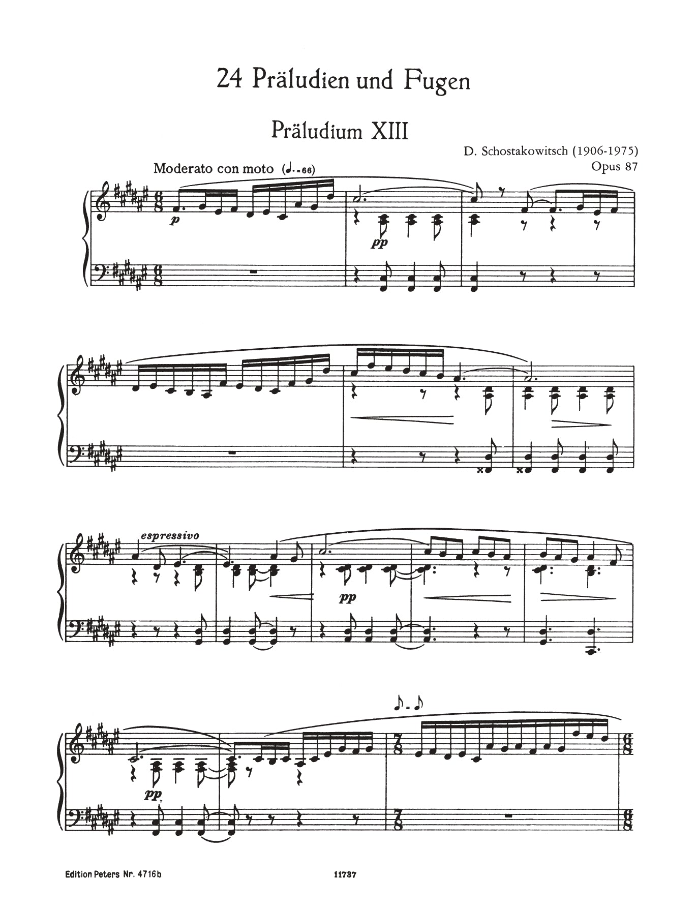 Shostakovich - Preludes And Fugues Op 87 Volume 2 (13-24) Piano Book