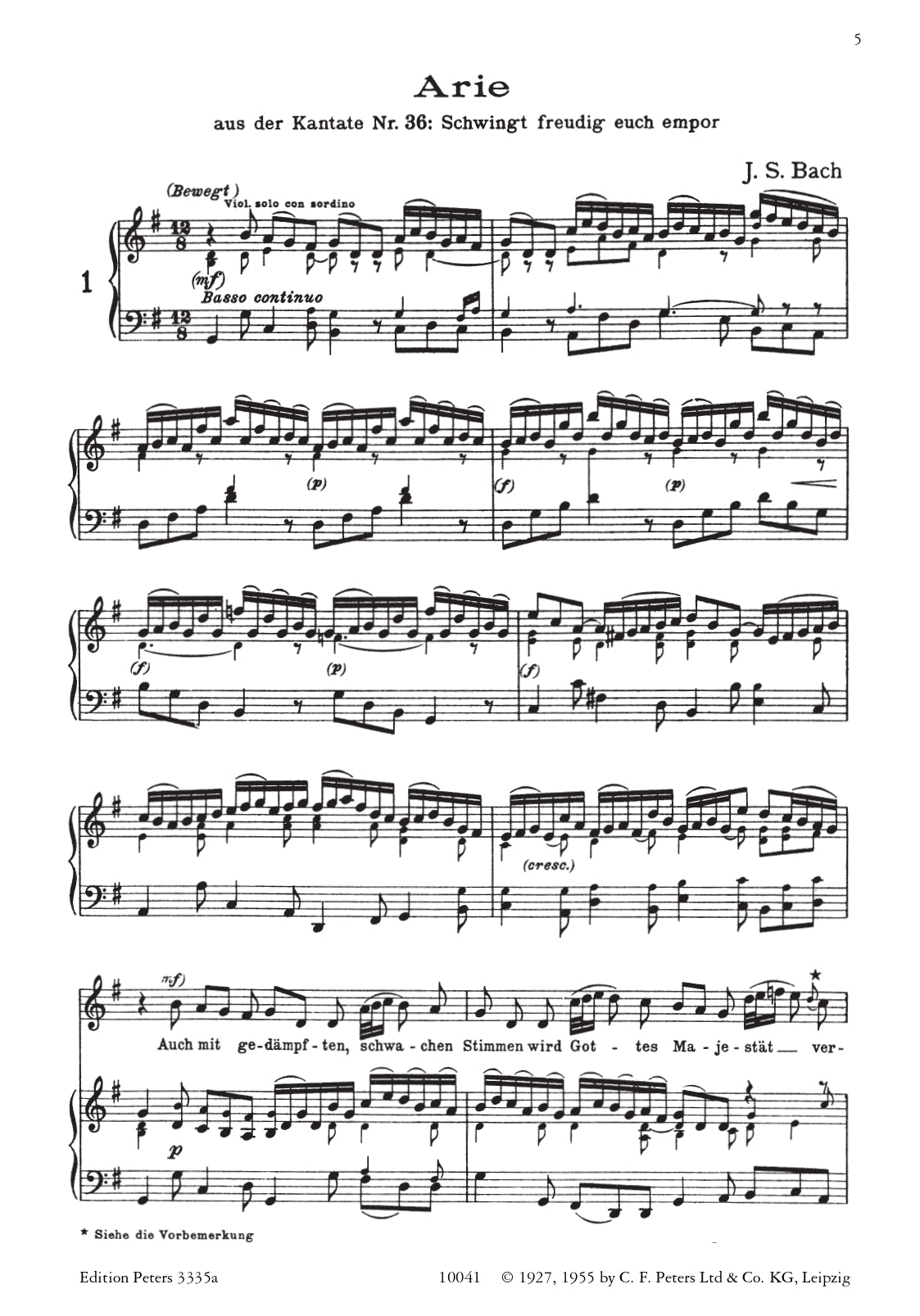 JS Bach - 15 Soprano Arias from Cantatas Book with Piano Accompaniment