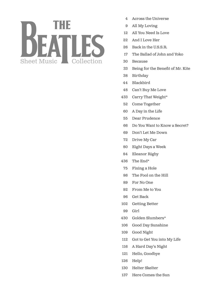 The Beatles Sheet Music Collection PVG Book (105 Songs)