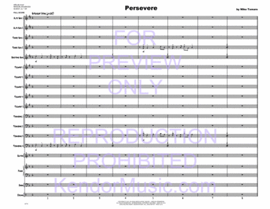 Persevere - Jazz Ensemble Score/Parts