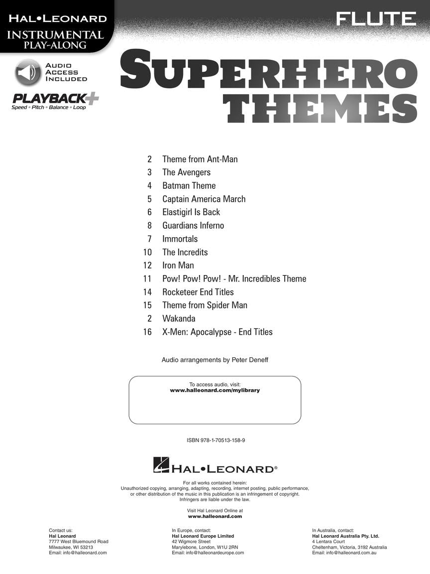 Superhero Themes Instrumental - Play Along Flute Book/Ola