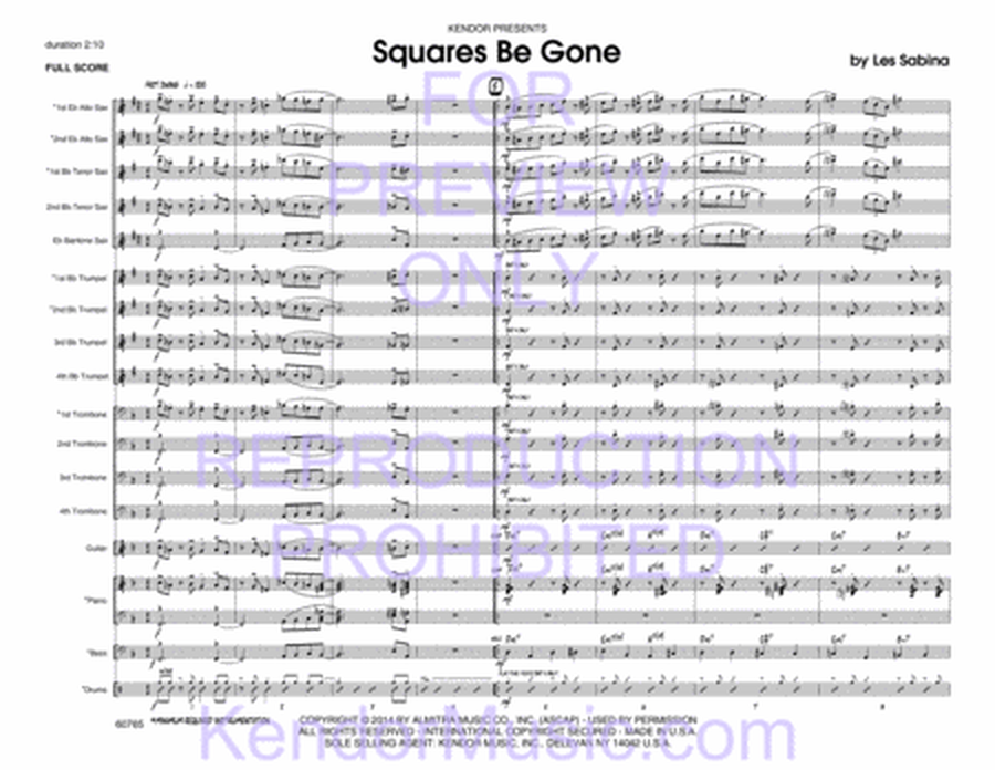 Squares Be Gone - Jazz Ensemble Score/Parts