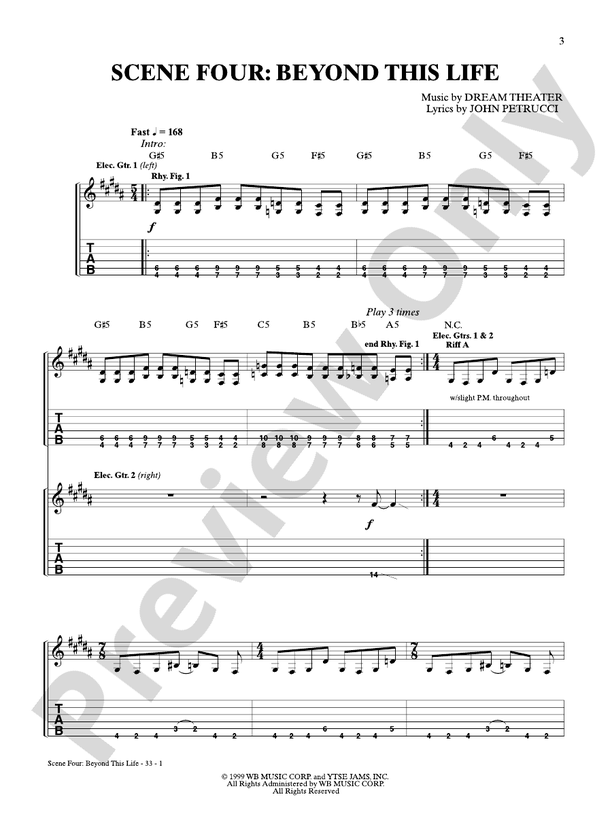 Dream Theater - Guitar Anthology Tab Book