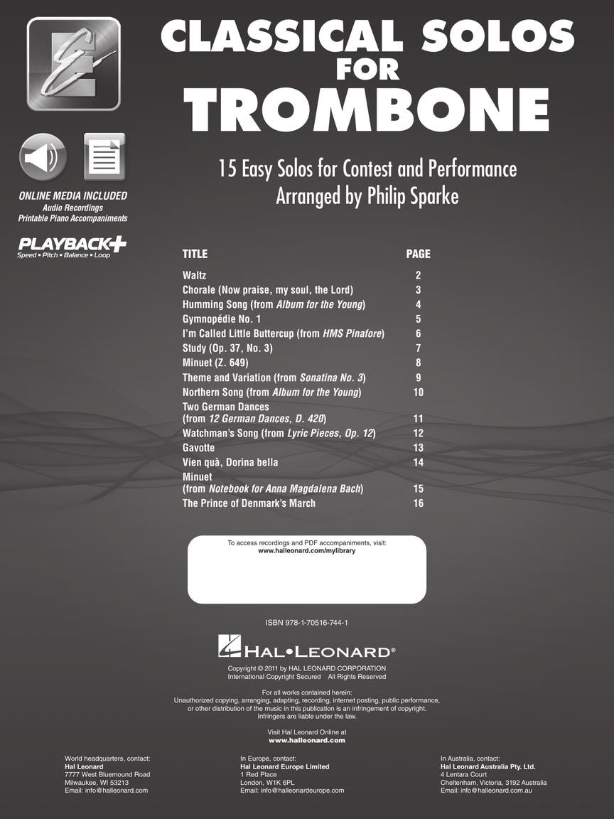 Classical Solos For Trombone Book/Olm