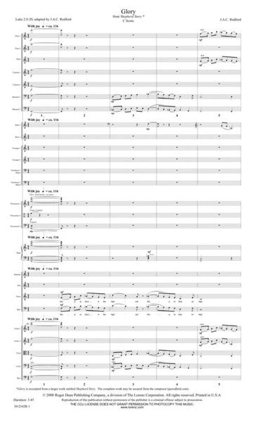 Glory Orchestral Score And Parts