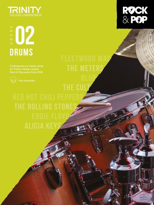 Trinity Rock & Pop Drums Grade 2 Book (2018)