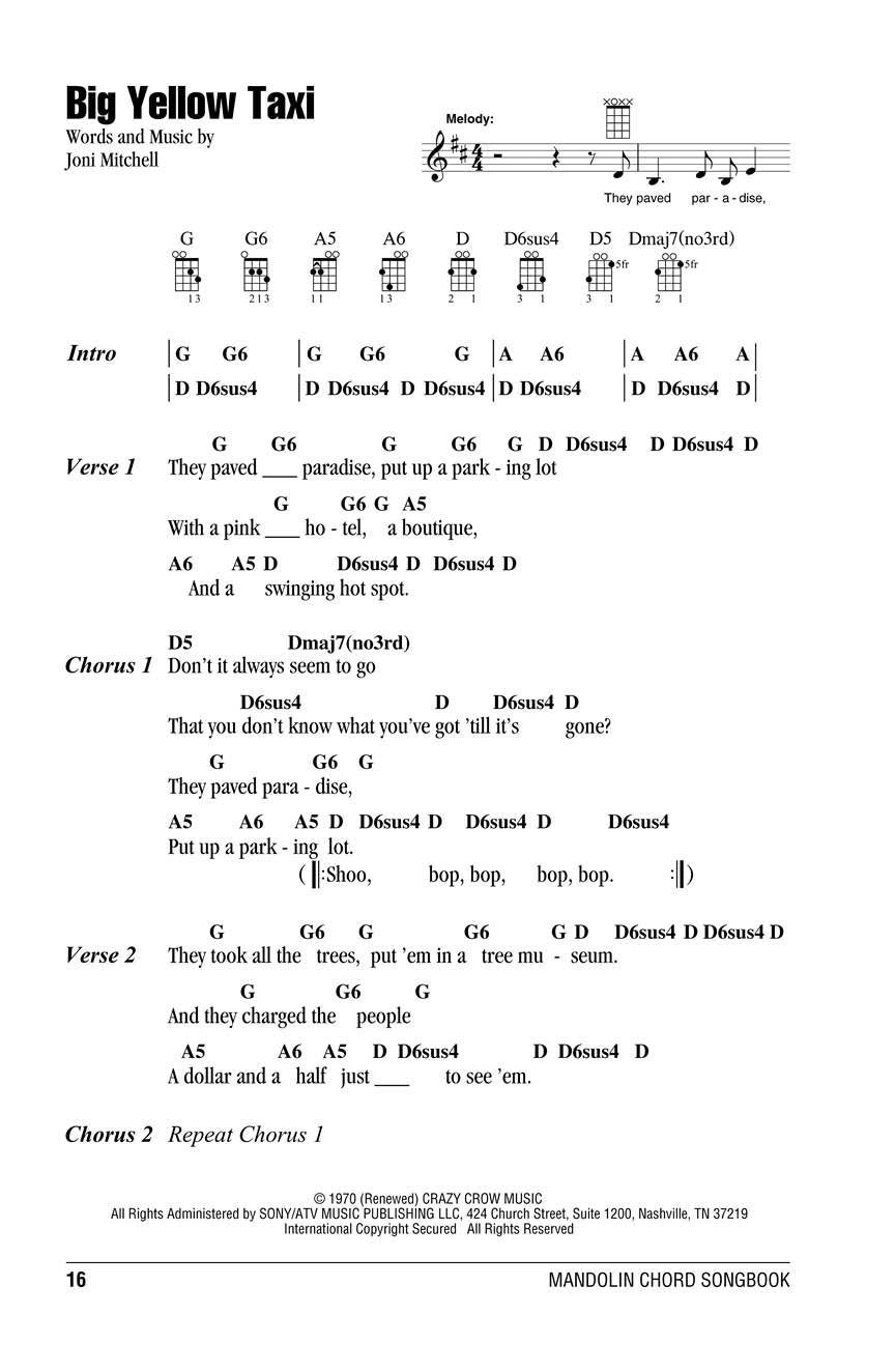 The Mighty Mandolin Chord Songbook (100 Songs)