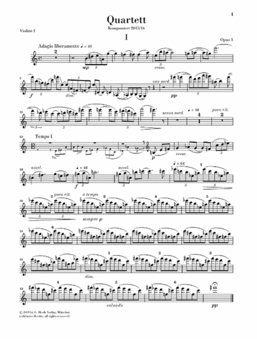 Kissin - String Quartet Op 3 Score/Parts