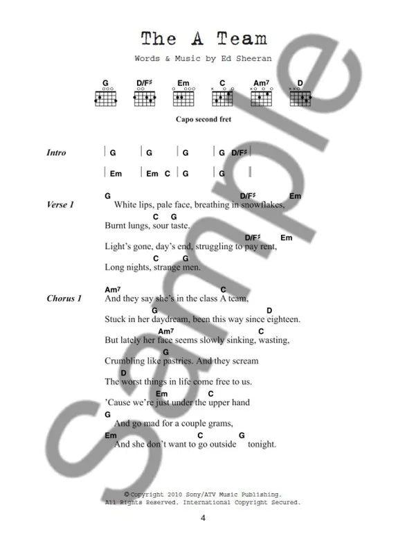 Ed Sheeran - Guitar Chord Songbook