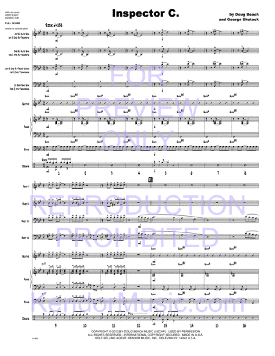 Inspector C - Jazz Ensemble Level 1 Score/Parts