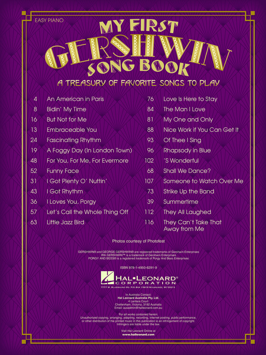 My First Gershwin Songbook For Easy Piano