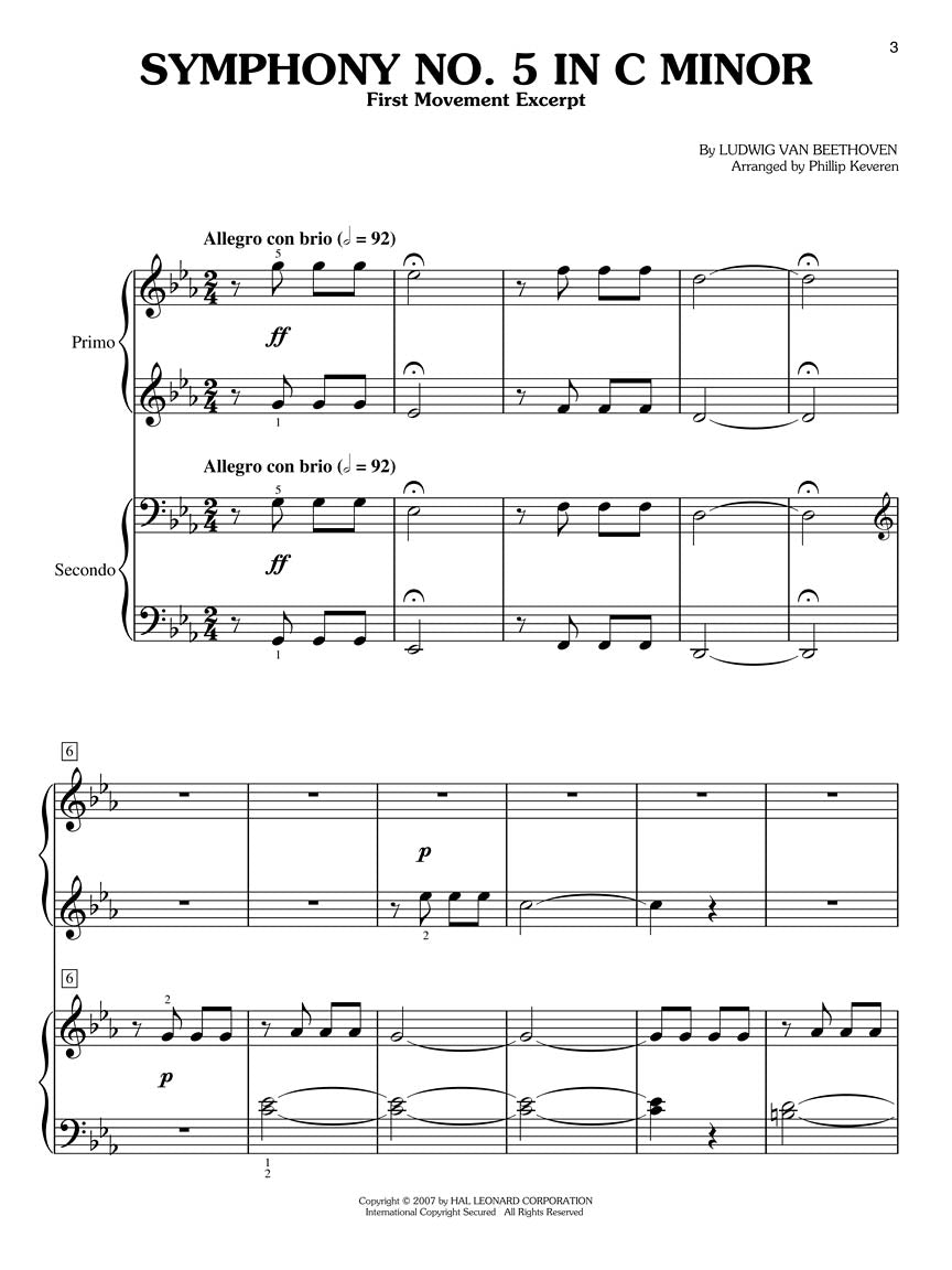 Classical Theme Duets - Easy Piano Duets Book