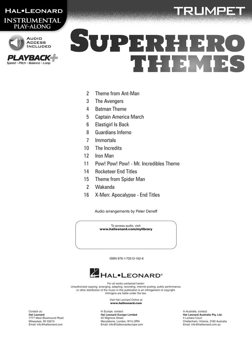 Superhero Themes Instrumental - Play Along Trumpet Book/Ola