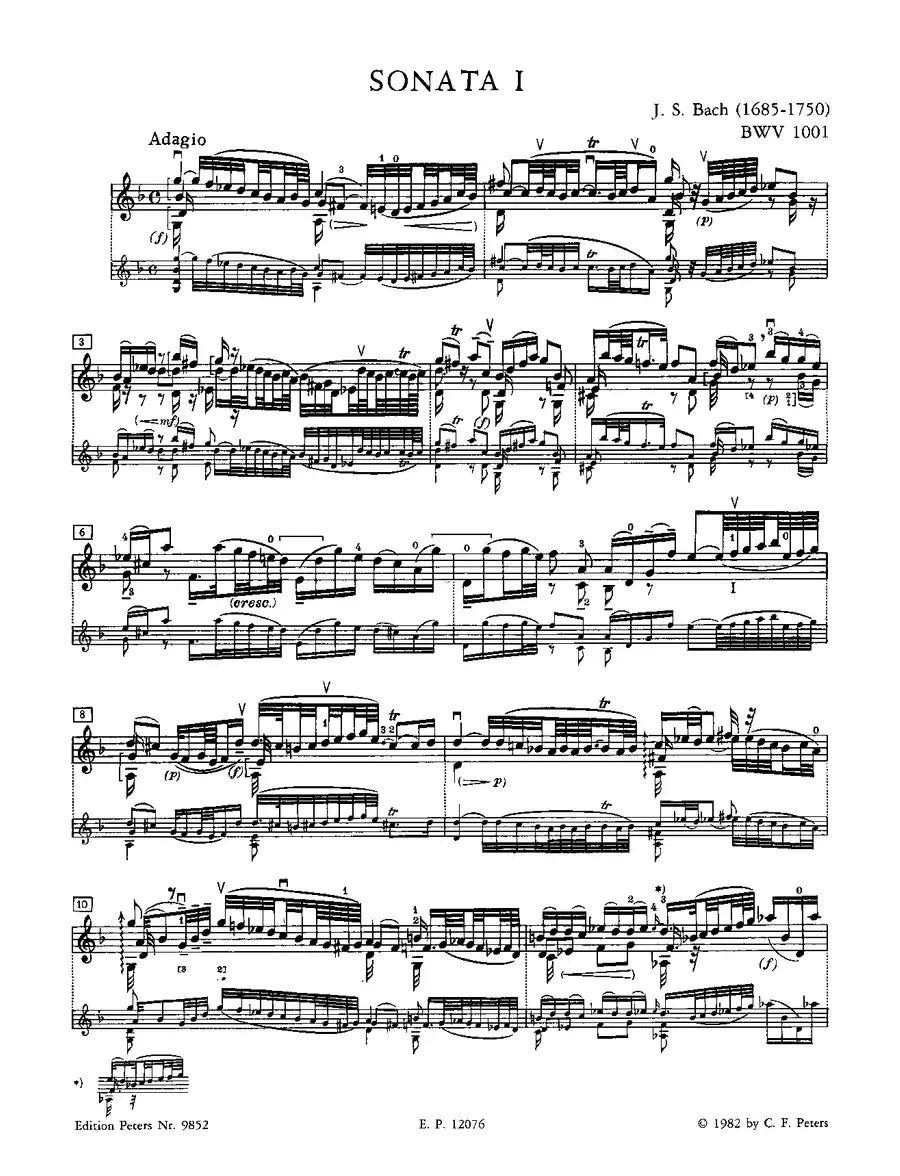 J.S Bach - Sonatas and Partitas for Violin Solo BWV 1001-1006 Book