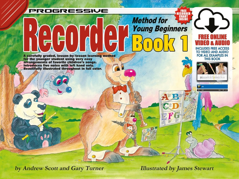 Progressive Recorder Method For Young Beginners Book 1 (Book/Ola)