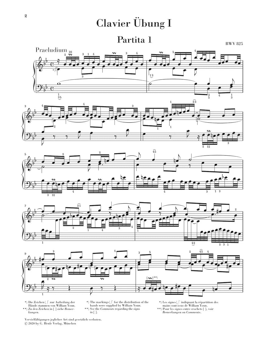 Bach - 6 Partitas Bwv 825-830 Urtext