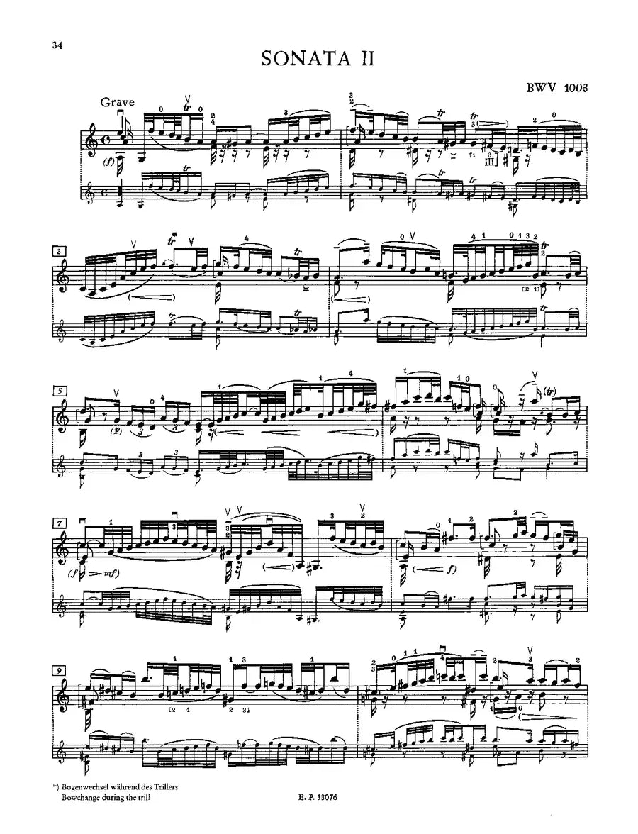 J.S Bach - Sonatas and Partitas for Violin Solo BWV 1001-1006 Book