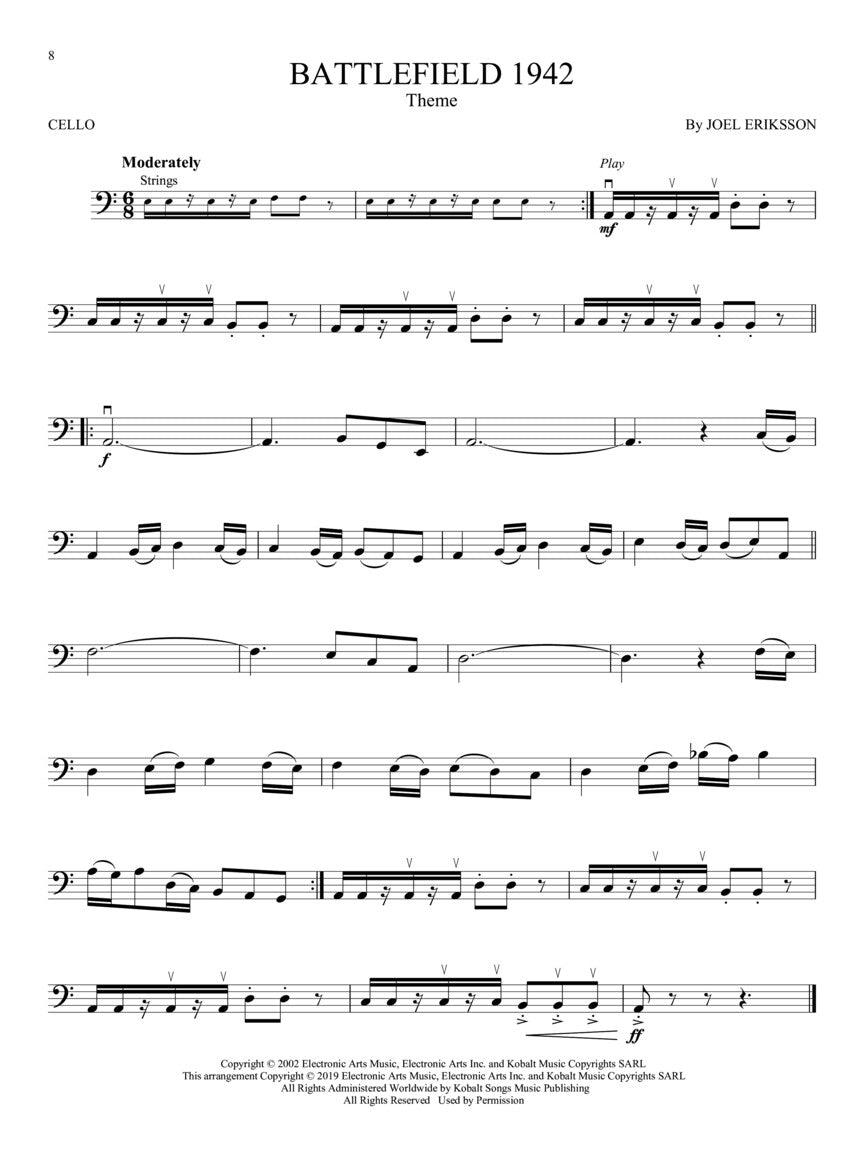 Video Game Music For Cello Play Along Book/Ola