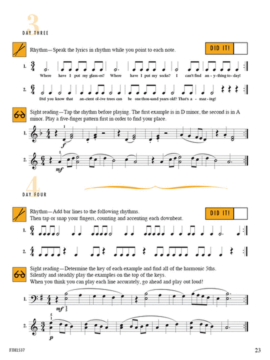 Sight Reading & Rhythm Every Day Bk 2A