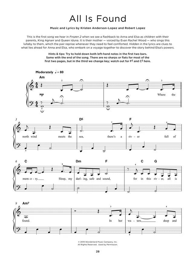 The Frozen Collection - For Really Easy Piano Book