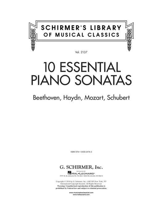 10 Essential Piano Sonatas