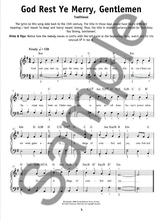 Really Easy Piano Christmas Carols Songbook