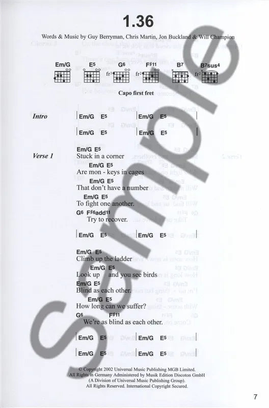 Coldplay - Complete Chord Songbook