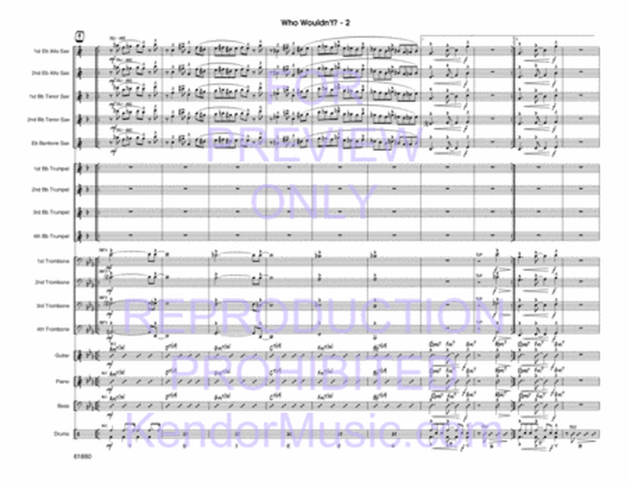 Who Wouldnt - Jazz Ensemble Level 3-4 Score/Parts