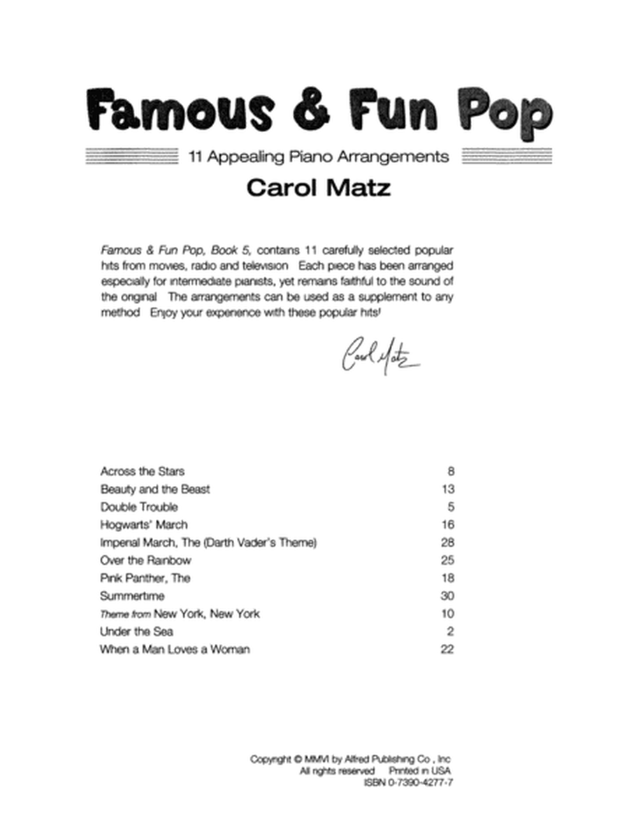 Famous And Fun Pop - Piano Book 5