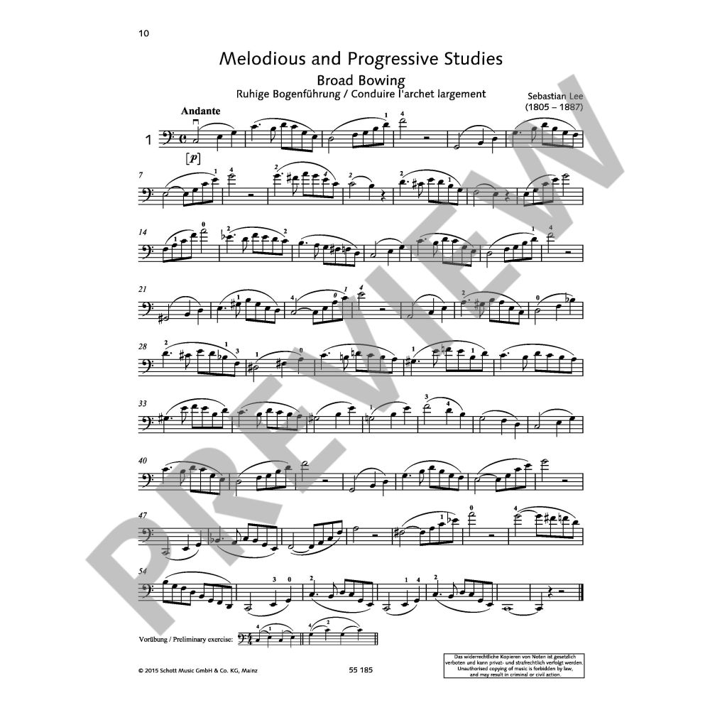 Sebastian Lee - 40 Melodious and Progressive Studies Op 31 Volume 1 Book