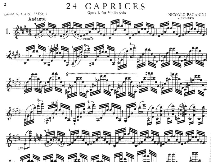 Nicolo Paganini - 24 Caprices Op 1 Violin Book